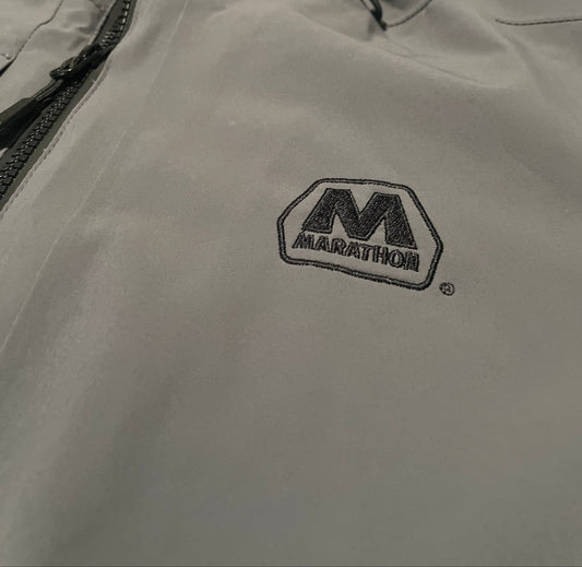 Eddie Bauer Marathon Petroleum Soft Shell Hooded Jacket Gray Men’s Large