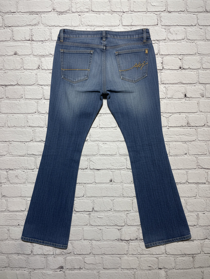 Y2K Southpole Women’s Size 11 Jeans - Medium Wash Low Rise Denim, SPJ Embroidered Vintage Streetwear