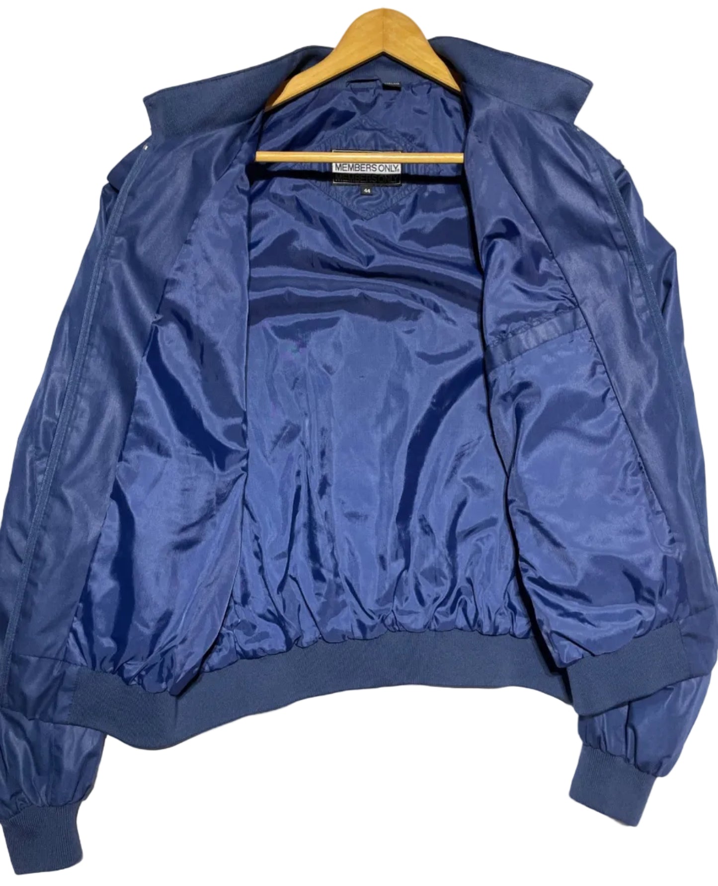 Vintage Members Only Navy Insulated Bomber Jacket