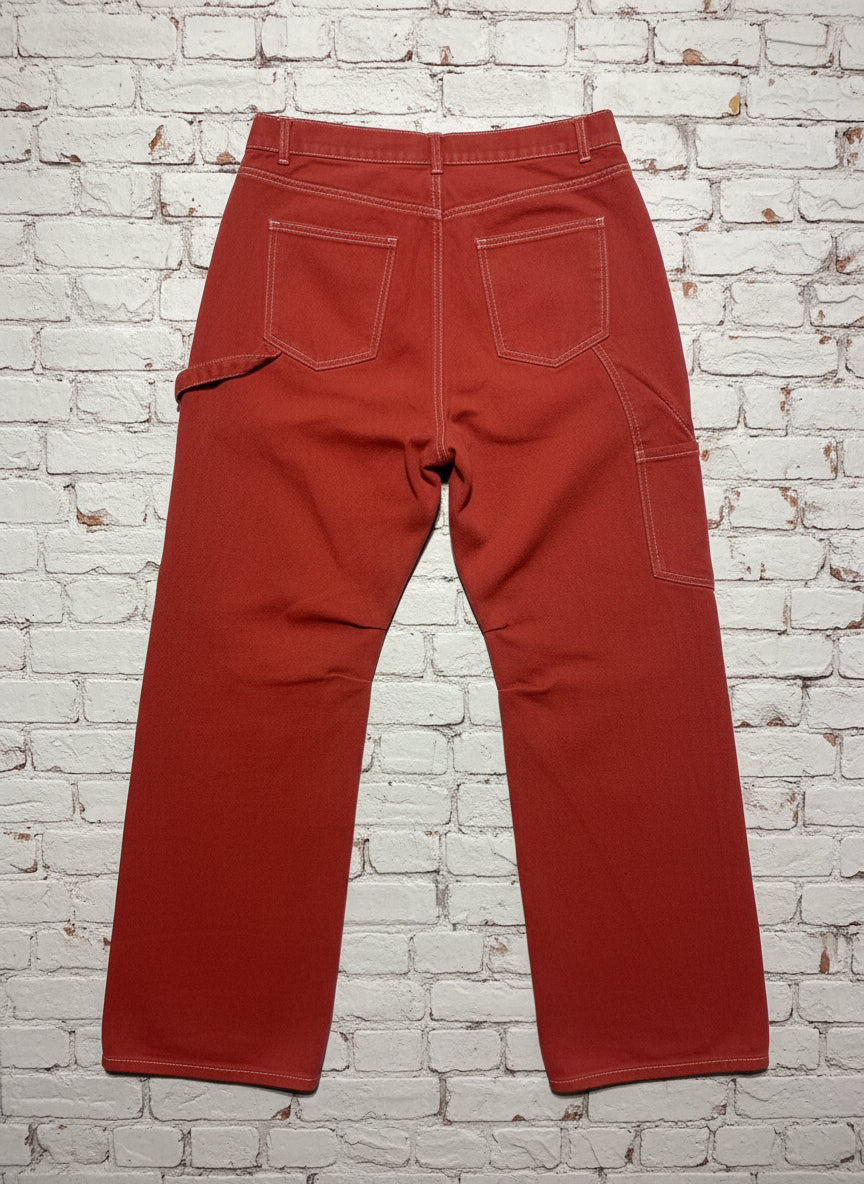 Lioness Red Utility Cargo Pants – 100% Cotton, Size L