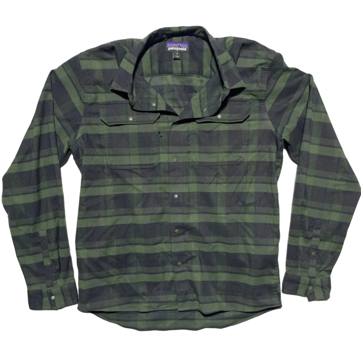 Patagonia Canyonite Stretch Flannel Shirt Green Plaid – Men’s Medium