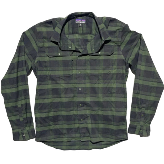 Patagonia Canyonite Stretch Flannel Shirt Green Plaid – Men’s Medium