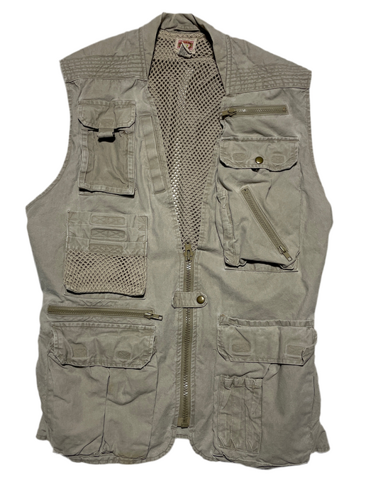 Vintage 1986 Banana Republic Safari Photojournalist Vest Mesh Back – Made in British Crown Colony Hong Kong