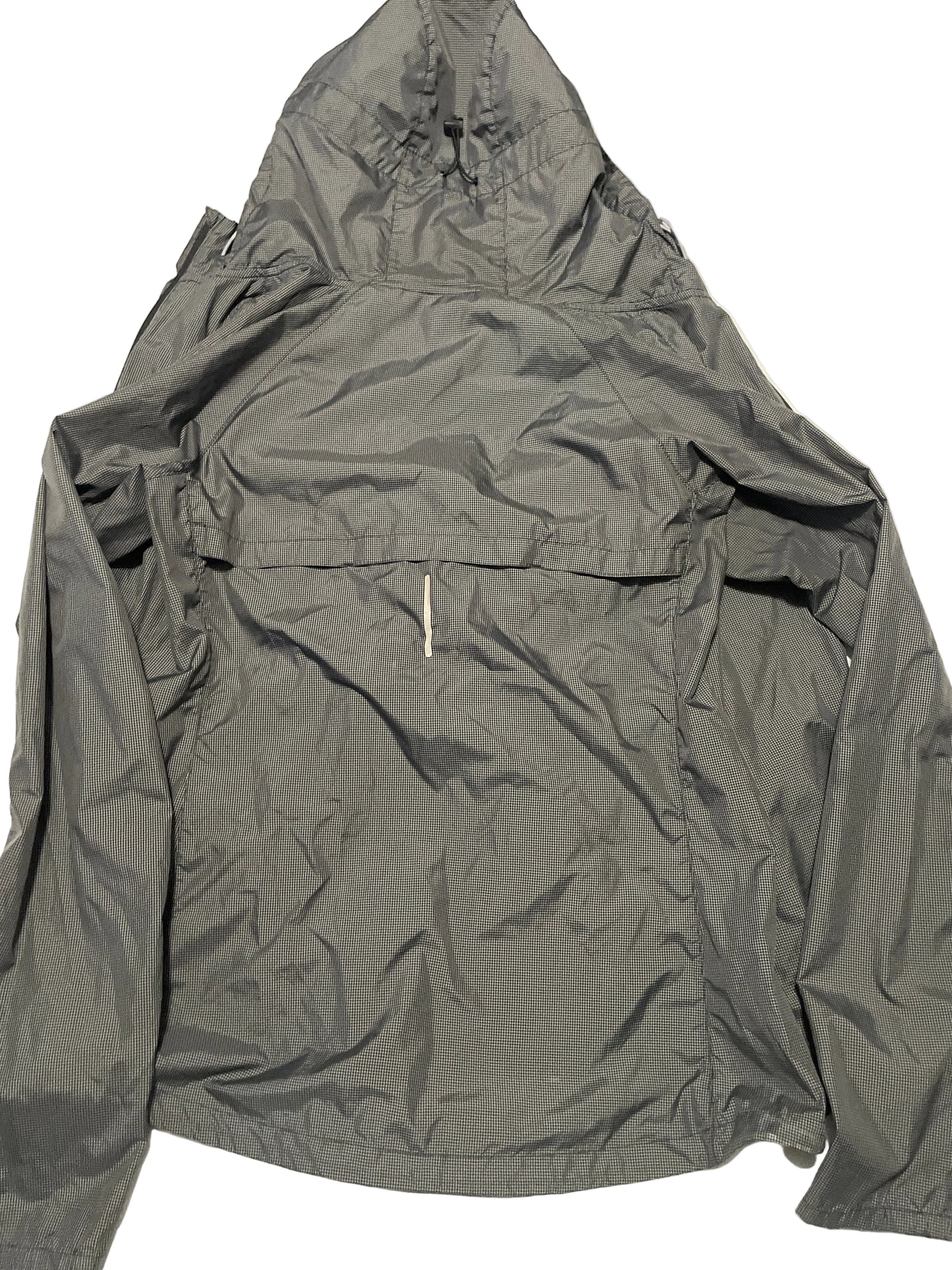 Nike Gray Lightweight Hooded Windbreaker Jacket Men’s Medium Full Zip