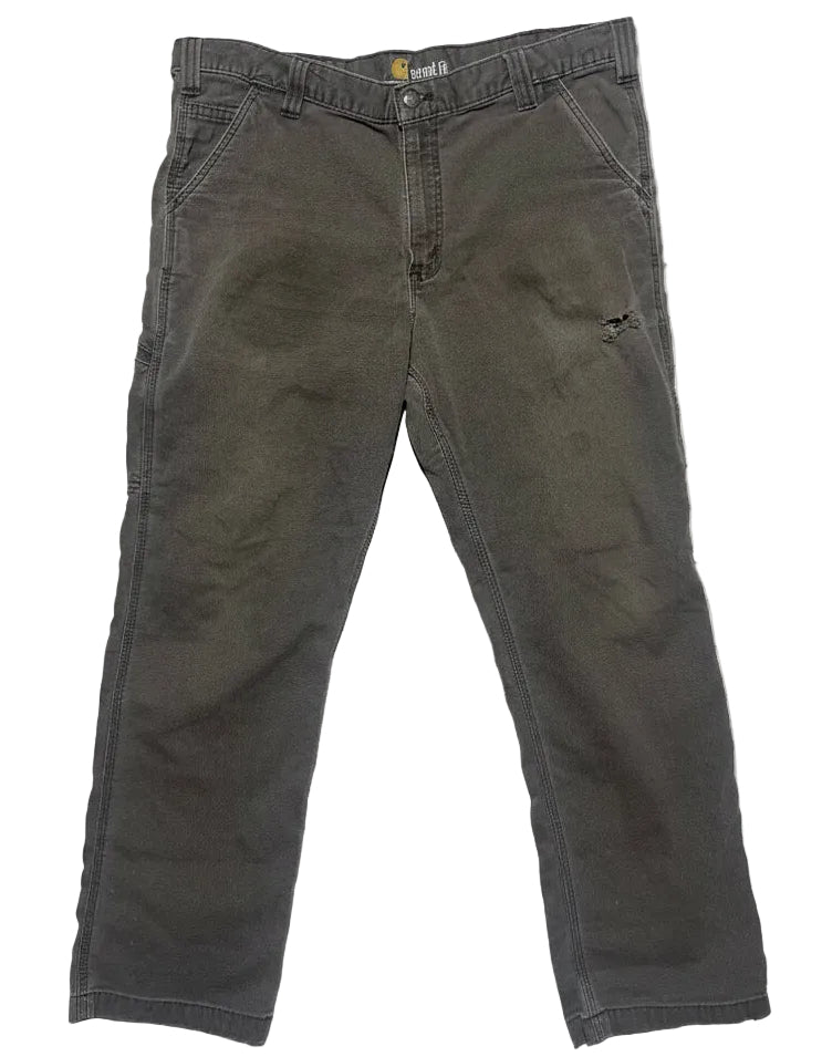 Carhartt Relaxed Fit Gray Work Pants 38x30