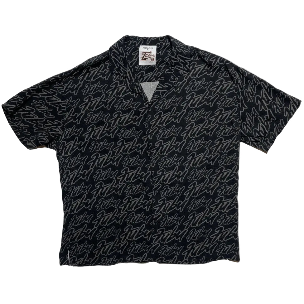 Fubu x Forever 21 Script Logo Button-Up Shirt – Size XL Black White Y2K Streetwear Men’s