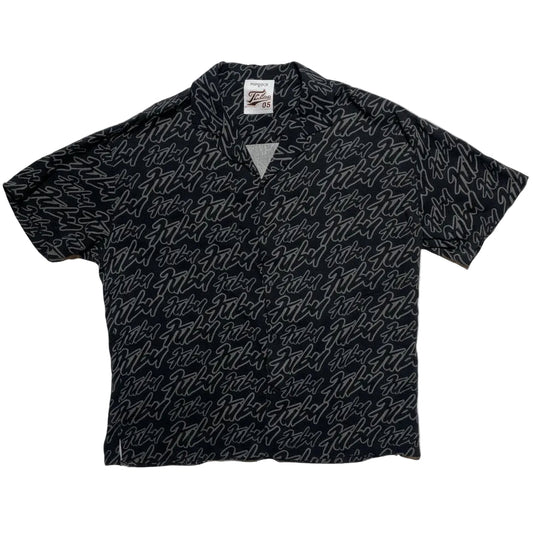 Fubu x Forever 21 Script Logo Button-Up Shirt – Size XL Black White Y2K Streetwear Men’s