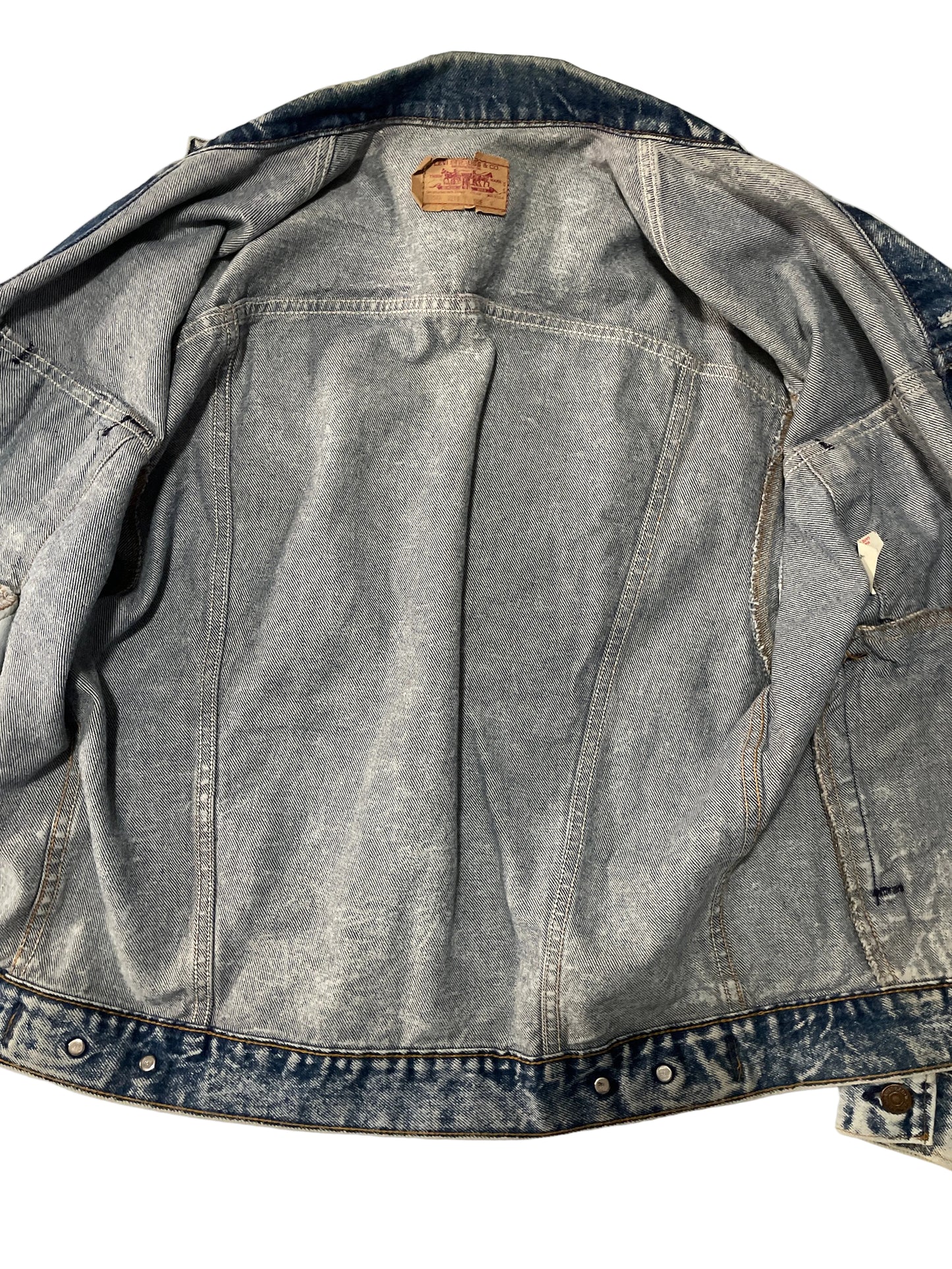 Vintage 1988 Levi’s 70507-0219 Acid Wash Denim Trucker Jacket - Made in USA - Men’s Medium