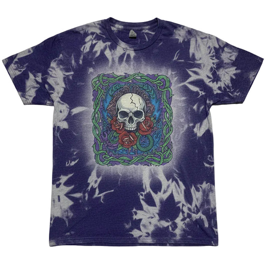 Poison “Snake & Skull” Purple Tie-Dye Band T-Shirt – Size Large