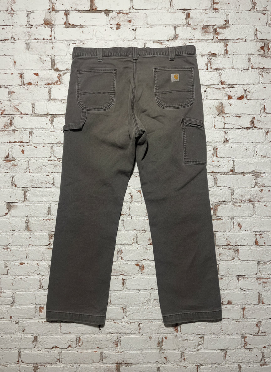 Carhartt Relaxed Fit Gray Work Pants 38x30