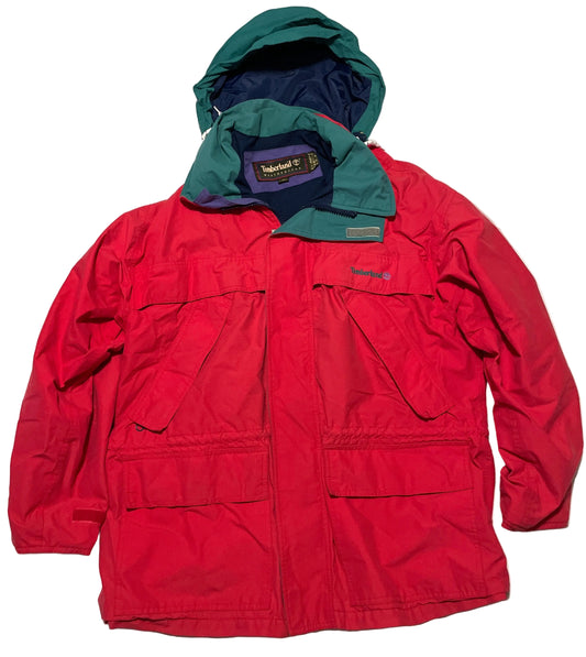 Vintage 90s Timberland Weathergear Gore-Tex Colorblock Jacket Mens Medium