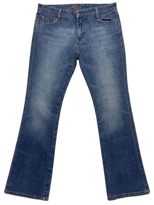 Y2K Southpole Women’s Size 11 Jeans - Medium Wash Low Rise Denim, SPJ Embroidered Vintage Streetwear