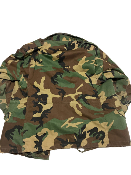 Vintage Alpha Industries M‑65 Field Jacket Large Regular Olive Green (Hood Missing)