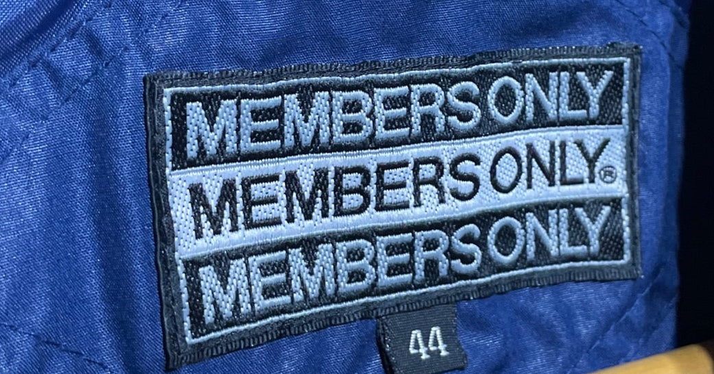 Vintage Members Only Navy Insulated Bomber Jacket