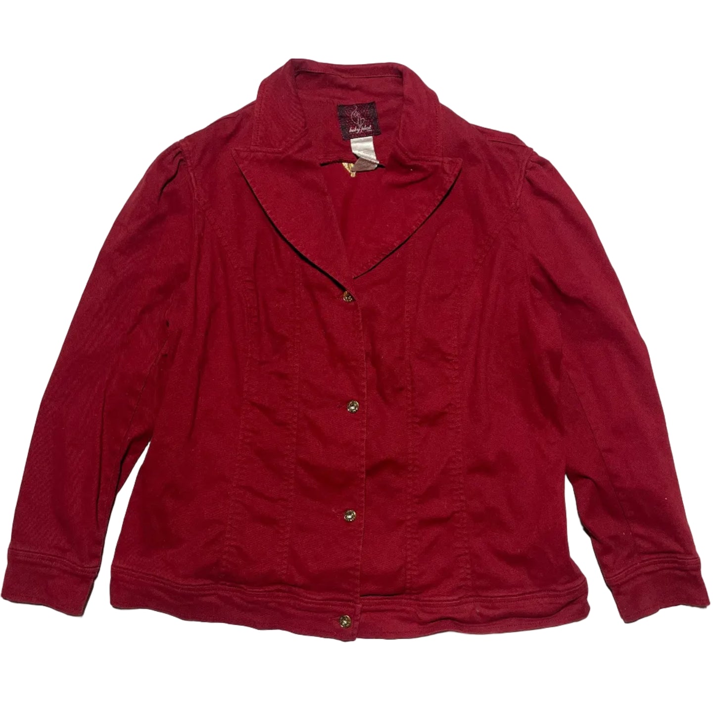 Y2K Baby Phat Red Stretch Denim Blazer Jacket 2X