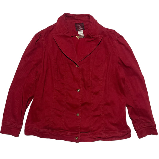 Y2K Baby Phat Red Stretch Denim Blazer Jacket 2X