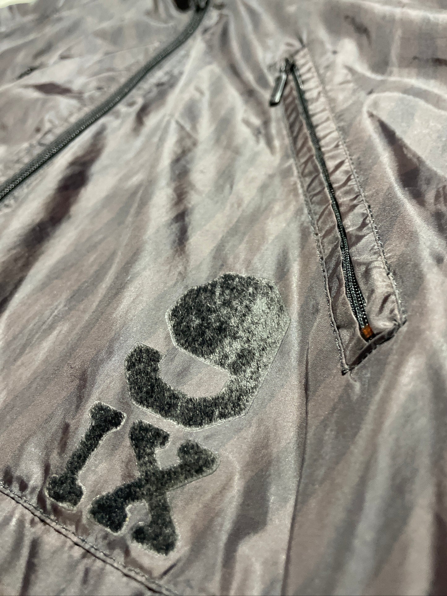 Y2K Rocawear 10‑683‑0 Spiral Nylon Bomber Jacket 2XL – Black/Dark Brown Mesh Lined Hip Hop Windbreaker