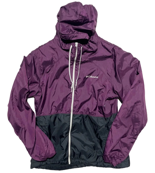 Vintage Columbia Purple & Black Colorblock Hooded Jacket
