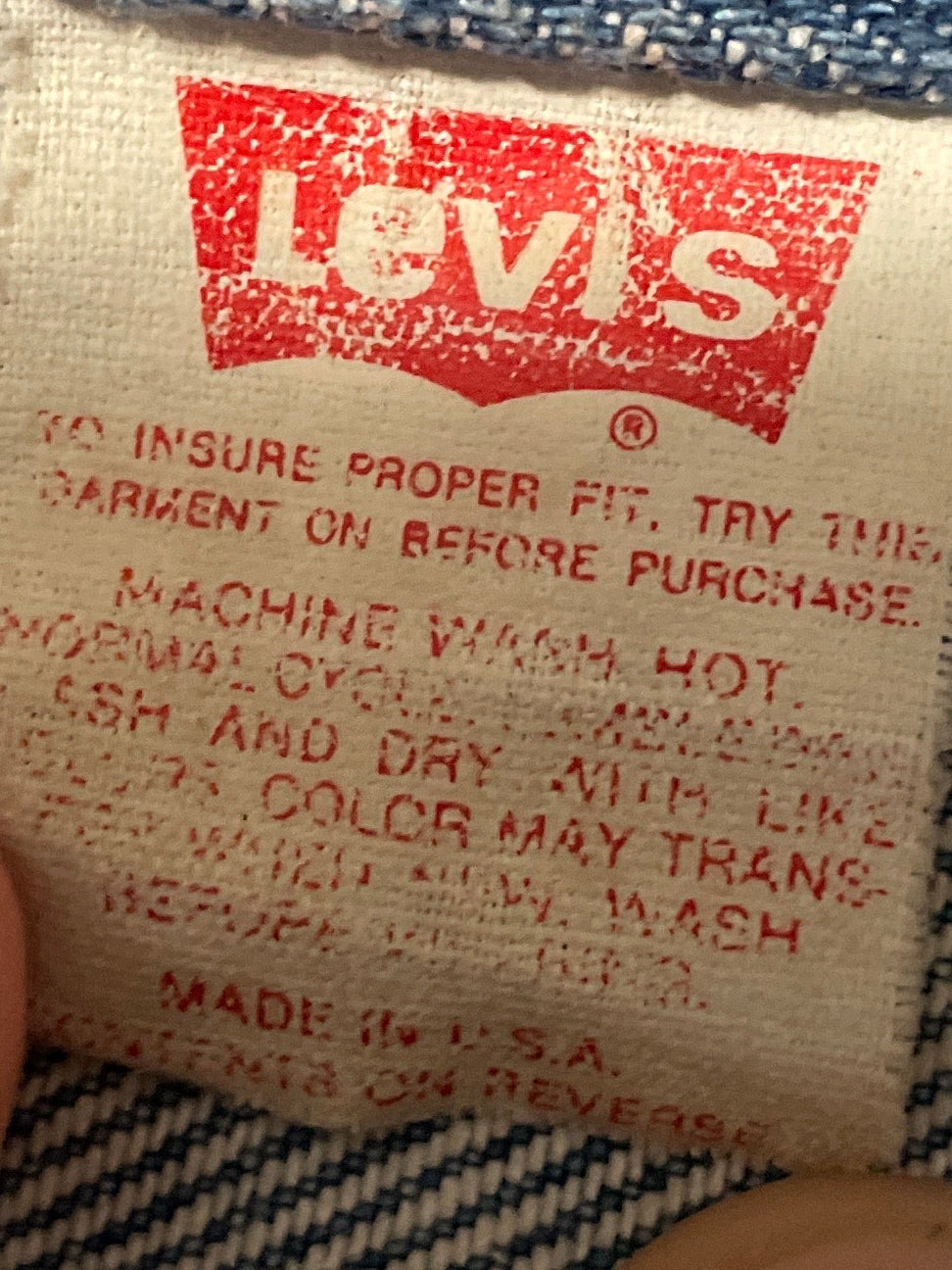 Vintage 1989 Levi’s 70506 (71506-0214) Denim Trucker Jacket - Made in USA - Size 44L (Long)