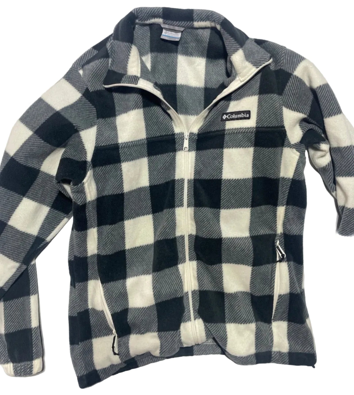 Columbia Steens Mountain plaid fleece jacket back view