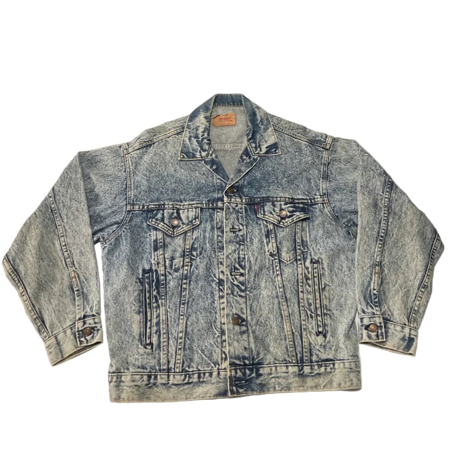 Vintage 1988 Levi’s 70507-0219 Acid Wash Denim Trucker Jacket - Made in USA - Men’s Medium