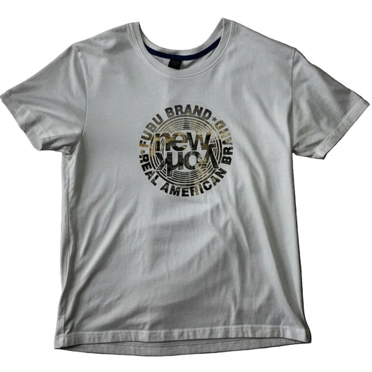 FUBU Brand 3XL Graphic Tee – Vintage Hip-Hop Streetwear, New York Real American Print