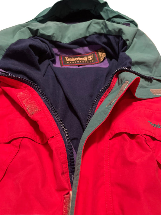 Vintage 90s Timberland Weathergear Gore-Tex Colorblock Jacket Mens Medium