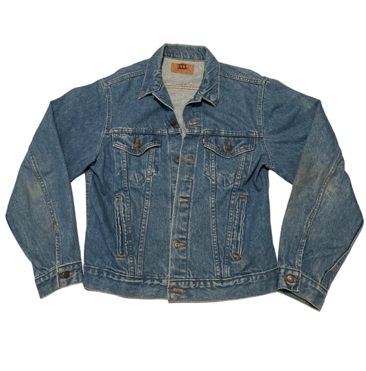 Vintage 1989 Levi’s 70506 (71506-0214) Denim Trucker Jacket - Made in USA - Size 44L (Long)