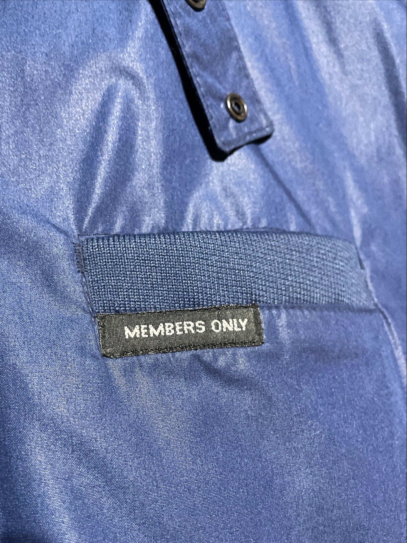 Vintage Members Only Navy Insulated Bomber Jacket