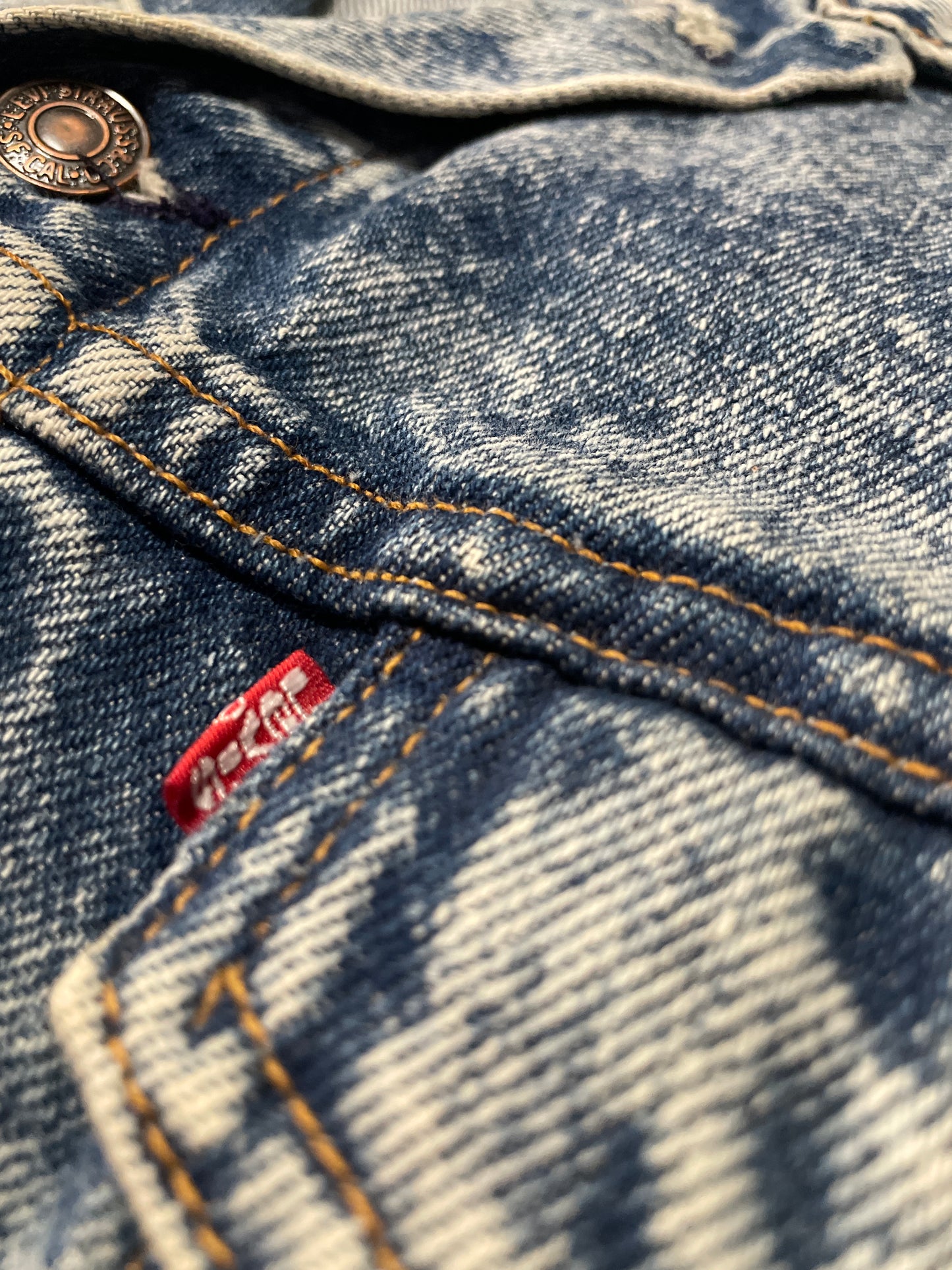 Vintage 1988 Levi’s 70507-0219 Acid Wash Denim Trucker Jacket - Made in USA - Men’s Medium
