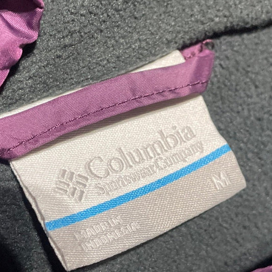 Vintage Columbia Purple & Black Colorblock Hooded Jacket