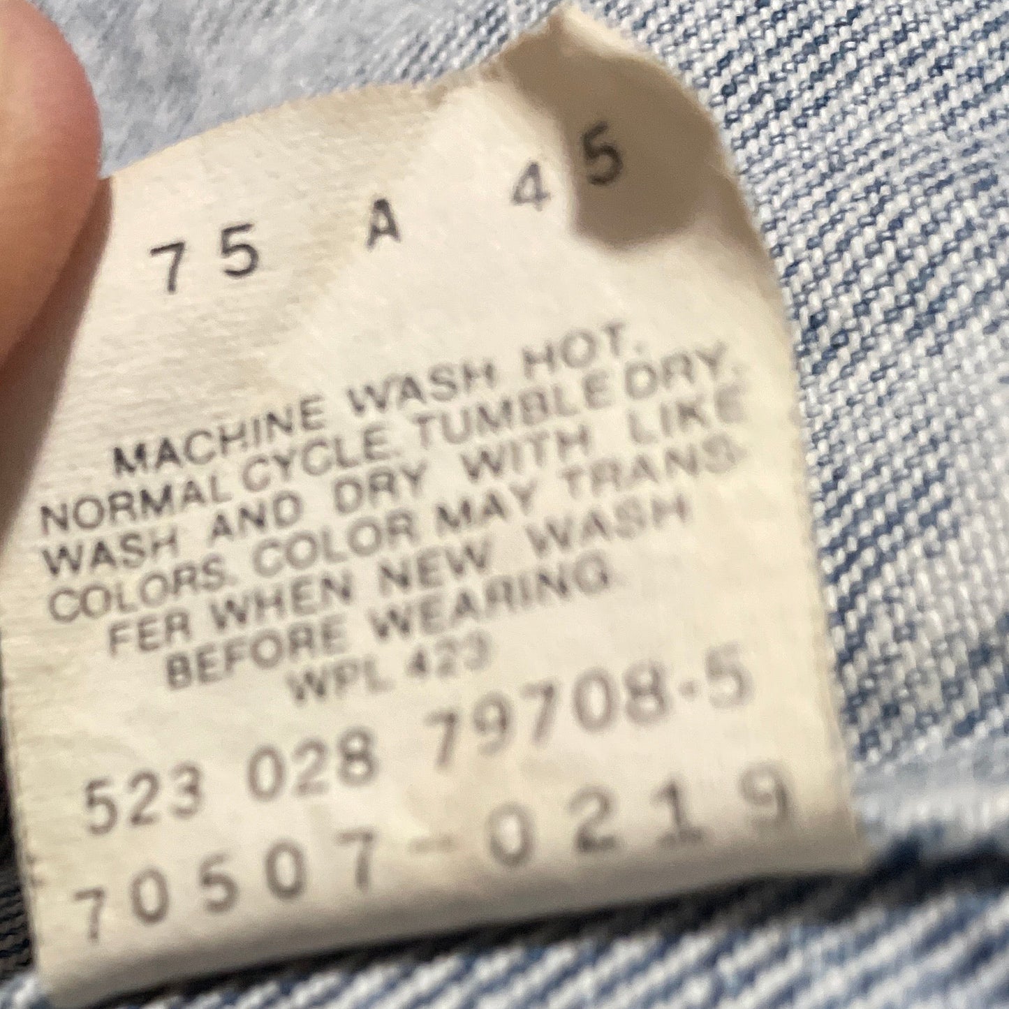 Vintage 1985 Levi’s 70507-0219 Acid Wash Trucker Jacket – Made in USA – Size M