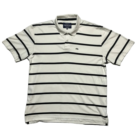 ECKO UNLTD 3XL Men’s Striped Polo Shirt Y2K Streetwear Classic White Black Big & Tall