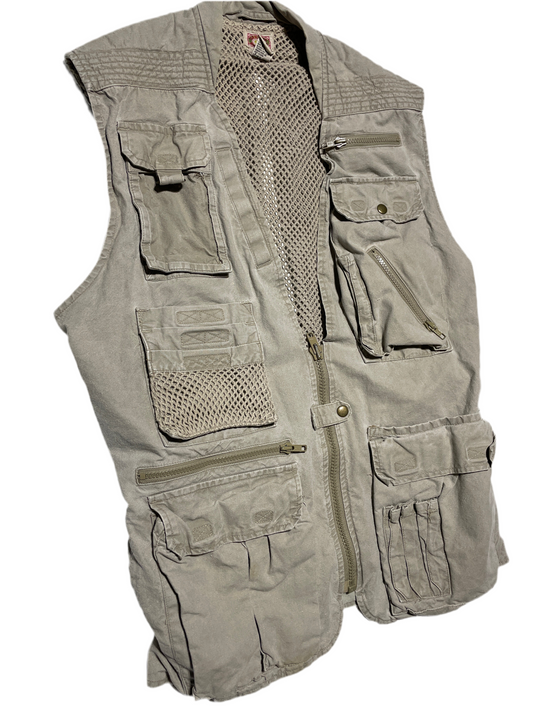 Vintage 1986 Banana Republic Safari Photojournalist Vest Mesh Back – Made in British Crown Colony Hong Kong