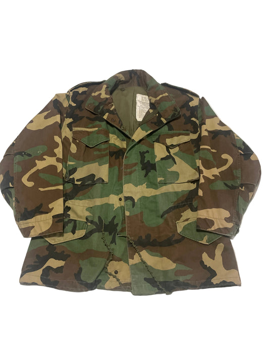 Vintage Alpha Industries M‑65 Field Jacket Large Regular Olive Green (Hood Missing)