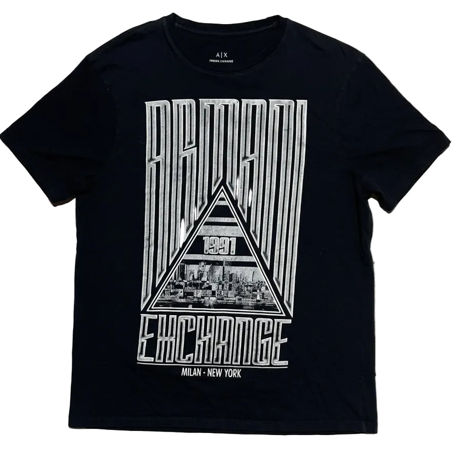 Armani Exchange 1991 Milan New York Graphic Tee - Size Large