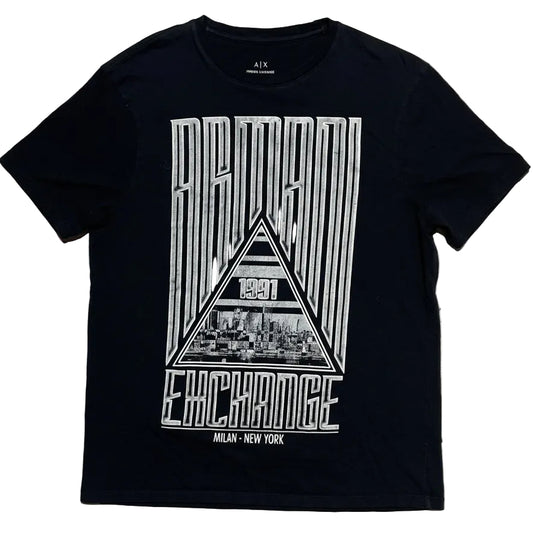 Armani Exchange 1991 Milan New York Graphic Tee - Size Large