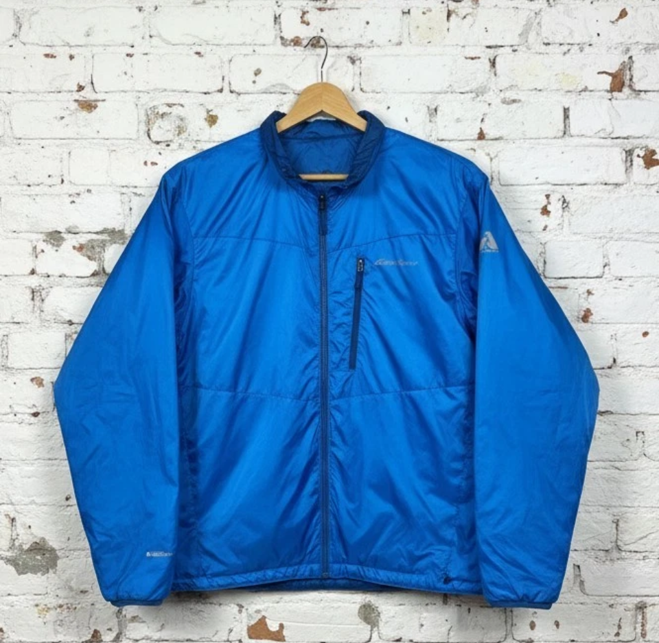 Eddie Bauer First Ascent IgniteLite Reversible Jacket – Men’s Large, Blue.